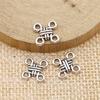 30 Antique Silver Lucky Chinese Knot Pendant Connectors Antique Bronze Alloy Pendant Chains Suitable for DIY Handmade Jewelry Ac