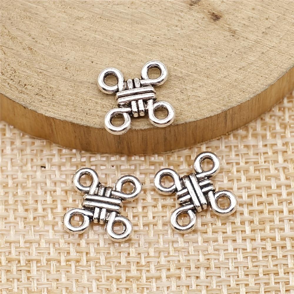 30 Antique Silver Lucky Chinese Knot Pendant Connectors Antique Bronze Alloy Pendant Chains Suitable for DIY Handmade Jewelry Ac