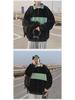 Retro Color Block Waffle Sweatshirt: Men's Half-Zip Polo Jacket for Spring and Autumn.