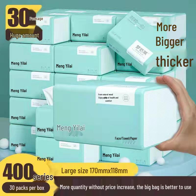 Original Wood Pulp Facial & Toilet Tissue Napkins - Household Tissue Box Pack