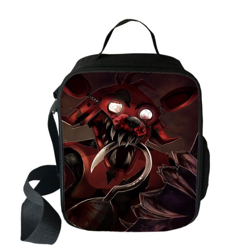 Izolovaná taška na oběd Five Nights At Freddy's s velkou kapacitou a síťovanou kapsou