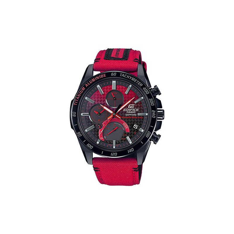 

Casio Edifice Series Fashion Quartz Movement Leather Strap Japanese and Korean Watch Men s Watch Black Dial EQB-1000HRS-1A чорний