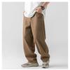 Men S Vintage Loose Fit Cotton Casual Solid Long Trousers