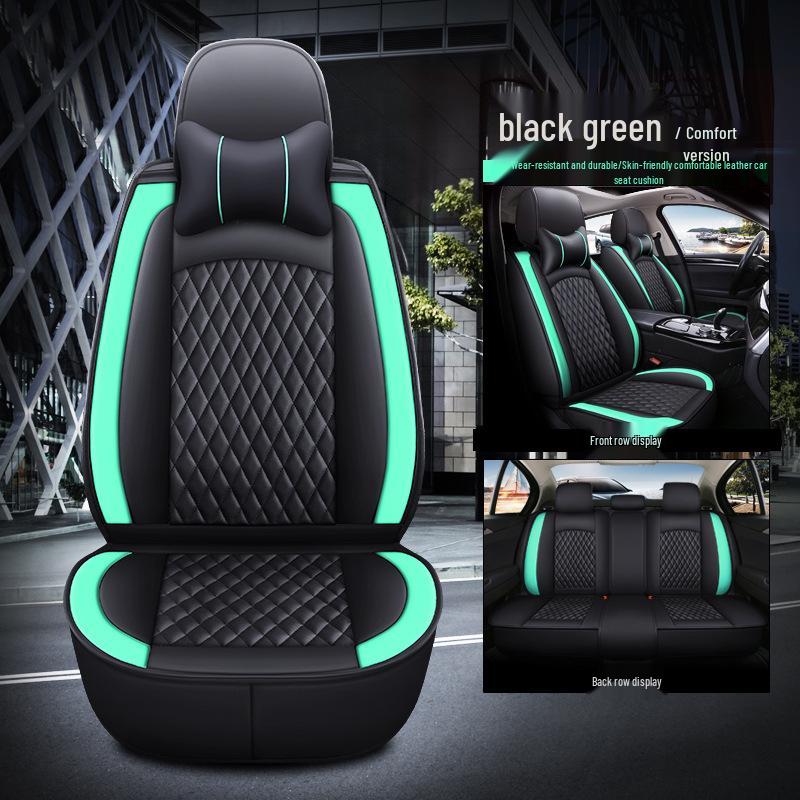 4-Season 3D Full Surround Leather Car Seat Cushion Cover for Sedan