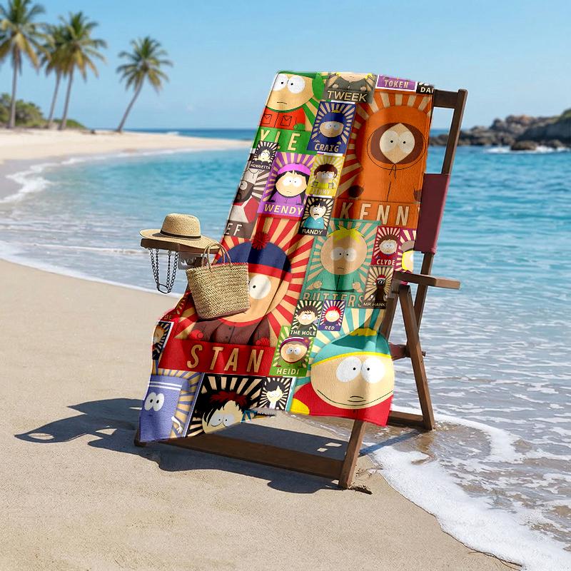 South Park Fashion Beach Towel: Ideal for Summer Adventures Soft, Absorbent and Quick Drying Suitable for Swimming and Bathing