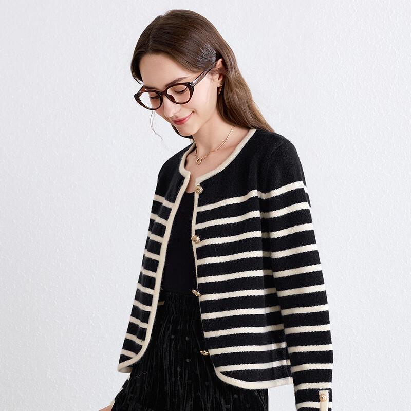 Betu Women's Striped Knit Cardigan