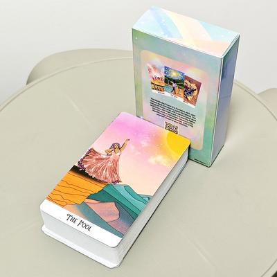 Tarô Mystic Soul com 78 cartas, cores vibrantes em todo o baralho, para elevar a energia do leitor, 10,3 x 6 cm