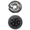 17PCS Trailer Axle Brake Kit with 8 On 6.5in Hub Drum for 7000 Lbs Cargo Boat Trailer Spindle