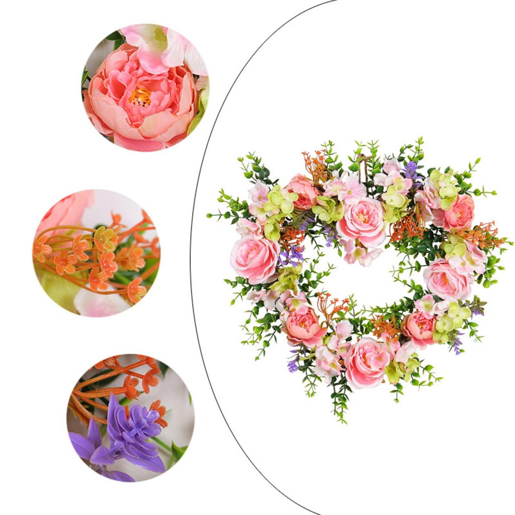 Wreaths For Front Door Wreath For Front Door Decorations Artificial Flower Wreath Rose Garlands For Home Party  Outdoor Indoor Decor Heart Wreath