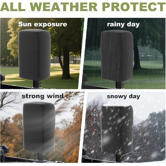 Umbrauto Electric Tongue Jack Cover| Universal Waterproof RV Trailer Hitch Protective Cover, Camper Parts And Accessories For Travel Trailer Outside