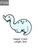 New Enamel Pin Dinosaur Dino Animal With Knife Funny Metal Pin Gift Birthday 1 Piece