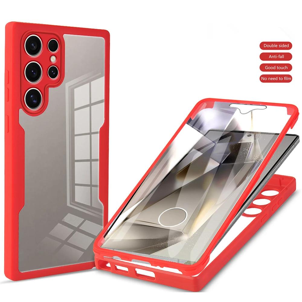 360° Full Body Phone Case for Samsung Galaxy S26 S25 S24 Ultra S23 S22 S21 Plus Transparent Front Back Protective Cover Funda