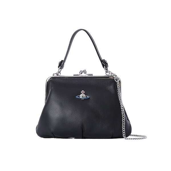 Vivienne Westwood Granny Napa Frame Pulse Chain Tote Bag L001l N403