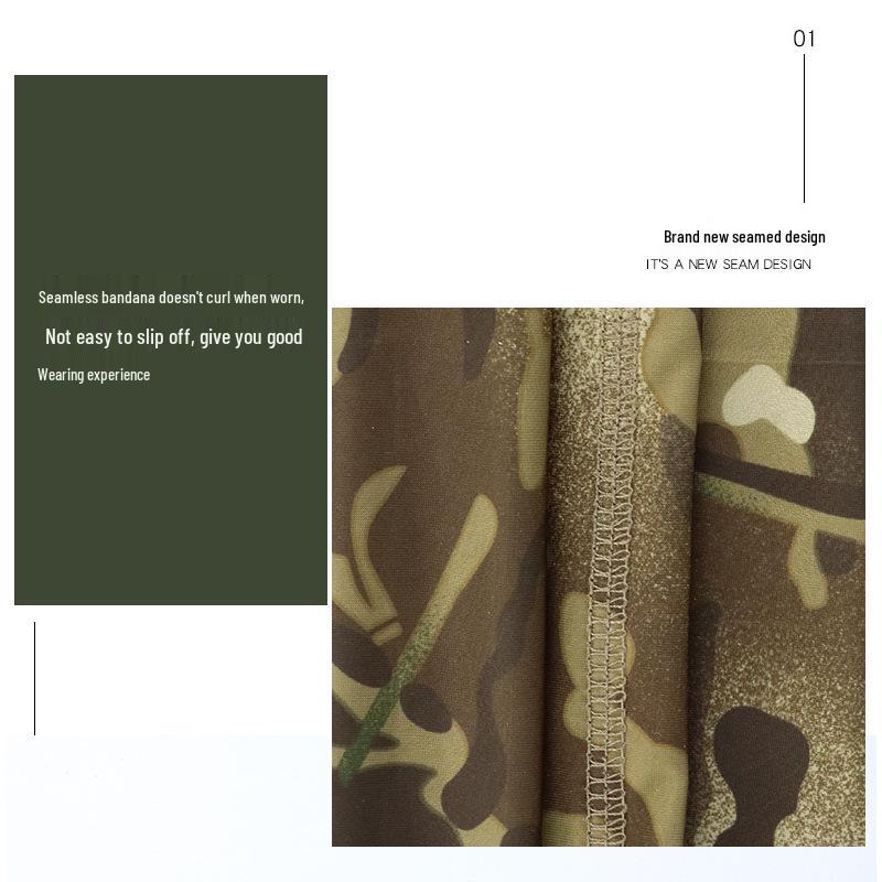 Camouflage Ice Silk Neck Gaiter: Multifunctional Summer Headscarf for Outdoor Cycling, Sun Protection, and Quick-Drying Breathable Face Mask for Men.