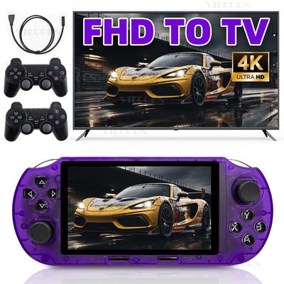SF3000HD Retro Handheld Game Player with 4.5 Inch IPS Screen, FHD Video Game Console for PS1 GBA SFC