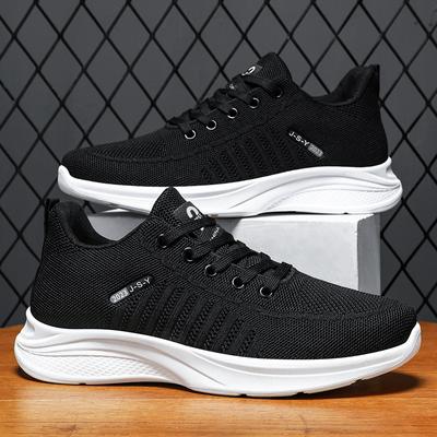 Shoes Men 2023 Autumn New Flying Woven Mesh Breathable Single Shoes Soft Sole Comfortable Casual Shoes Men's Shoes