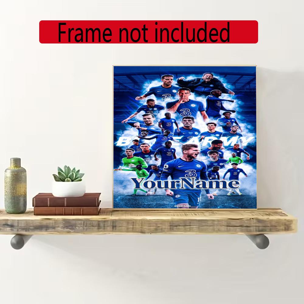 Chelsea Fc Personalized Name Round Diamond Painting Kit Diamond Embroidery Painting Rhinestones Mosaic Frameless Handwork Decoration Arts