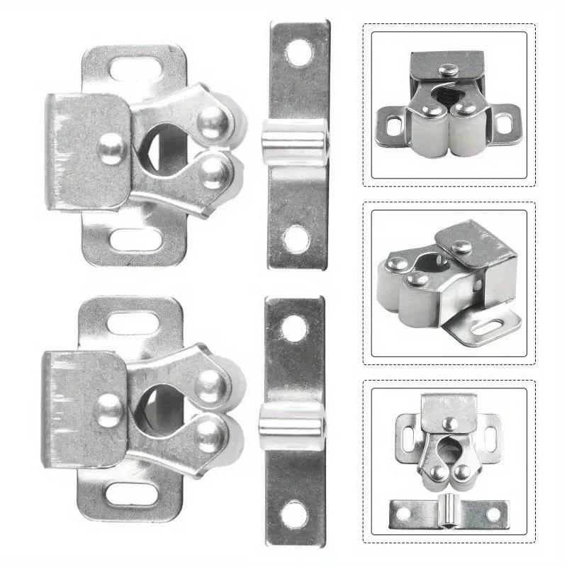 2Set Vintage Style Cabinet Door Roller Catch Latch Accessories Suitable For Wardrobe, Lock And Buckle