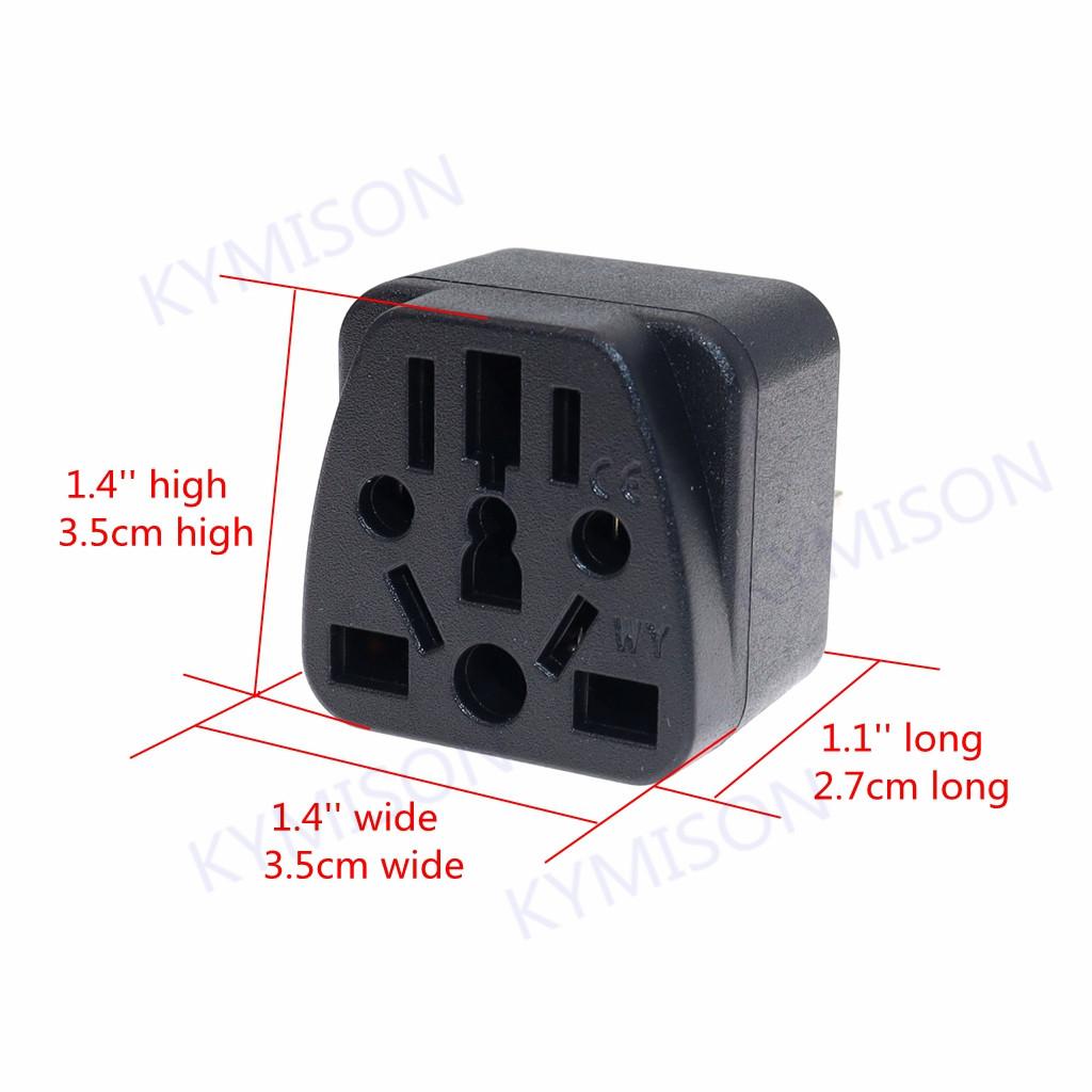 Universal Israe IL Plug Adapter 3 Pin EU Euro AU US UK To Israel Travel Adapter Electric Power Cord Charger Socket Outlet 10A
