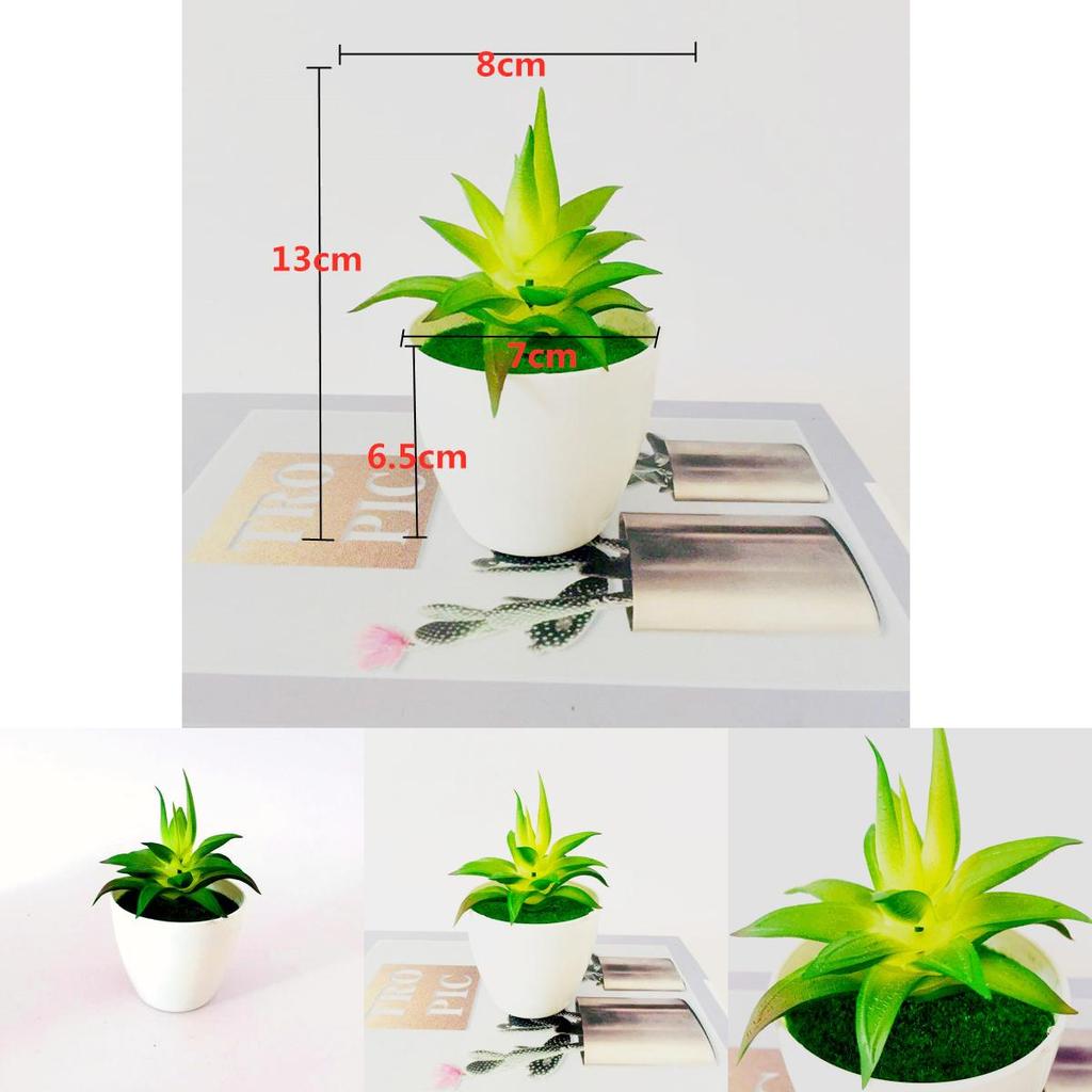 Synthetic Succulent Plant Miniature Potted Decor For Home Office And Diy Craft Projects