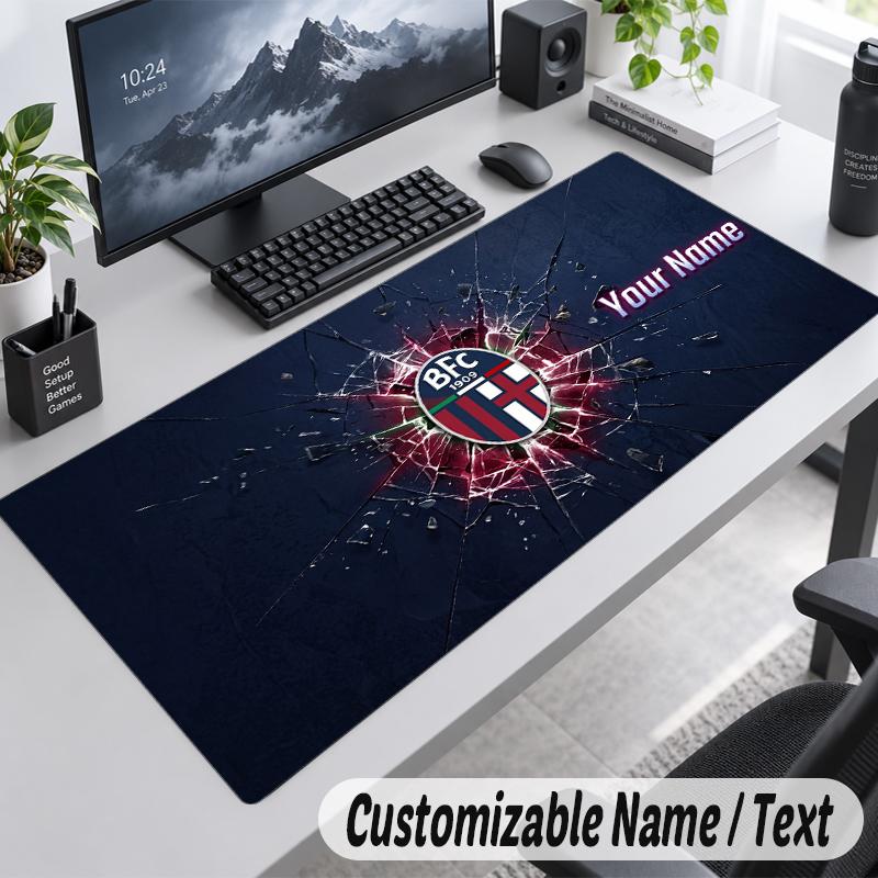 Custom Name Text Mouse Pad Bologna FC Personalized Desk Pad For Work And Gaming