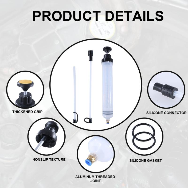 Fluid Extractors Extraction Fill Pumps,Fluid Syringes Pumps Manual Suction Vacuum Fuels Car Transfer with Long Rubber Hose