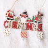 Xmas Wooden Welcome Hanging Plaque, 3 Assorted Styles Random, Christmas Santa Snowman Pendant Decor for Front Door, Window,Party