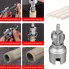 High-Speed Steel Electric Drill-Compatible PVC Pipe Thread Cutting Tool Kit, Integrated Internal & External 1/2" & 3/4" Thread Cutting Tool