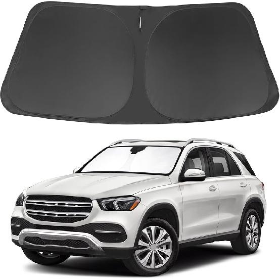 TINGLU Sun Shade For Tesla Model X Tesla X 2016-2024 2025 Accessories Windshield Sun Shade Window Shade UV Rays Protection Sun Visor Cover With