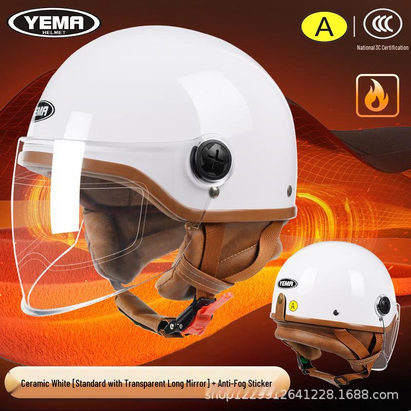 Wild Horse 3C Certified Retro Electric Motorcycle Half Helmet, Breathable, Sun-Protective, Unisex, All-Season Safety Gear