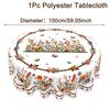 Spring Floral Tablecloth Retro Embroidery Table Cover for Spring Summer Holiday Party Supplies Kitchen Dining Room Table Decor
