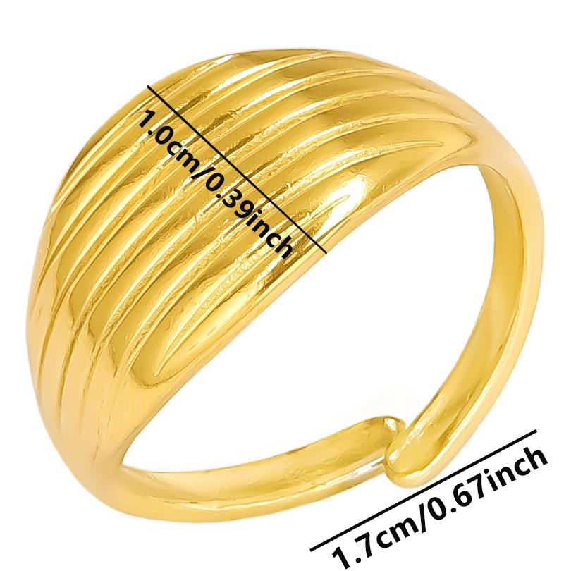 Personality Minimalism Open Adjustable Beads Ring Waterproof Stainless Steel Rings For Women Men Accessories Finger Jewelry Gift