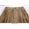 Autumn/Winter Corduroy Dad Wide Leg Pants Women's Autumn/Winter New Style Striped Velvet Loose Nine Cent Boots Pants