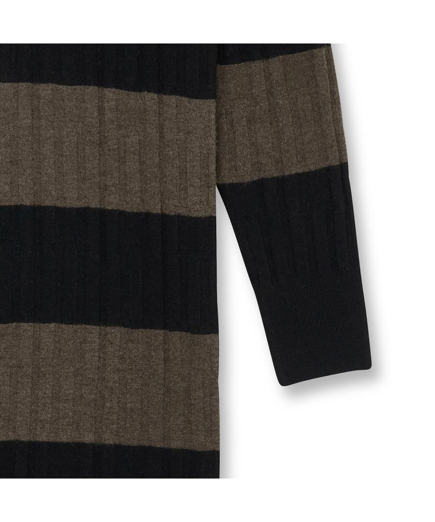 Iolo Women'S Striped Ivory Dress_Brown