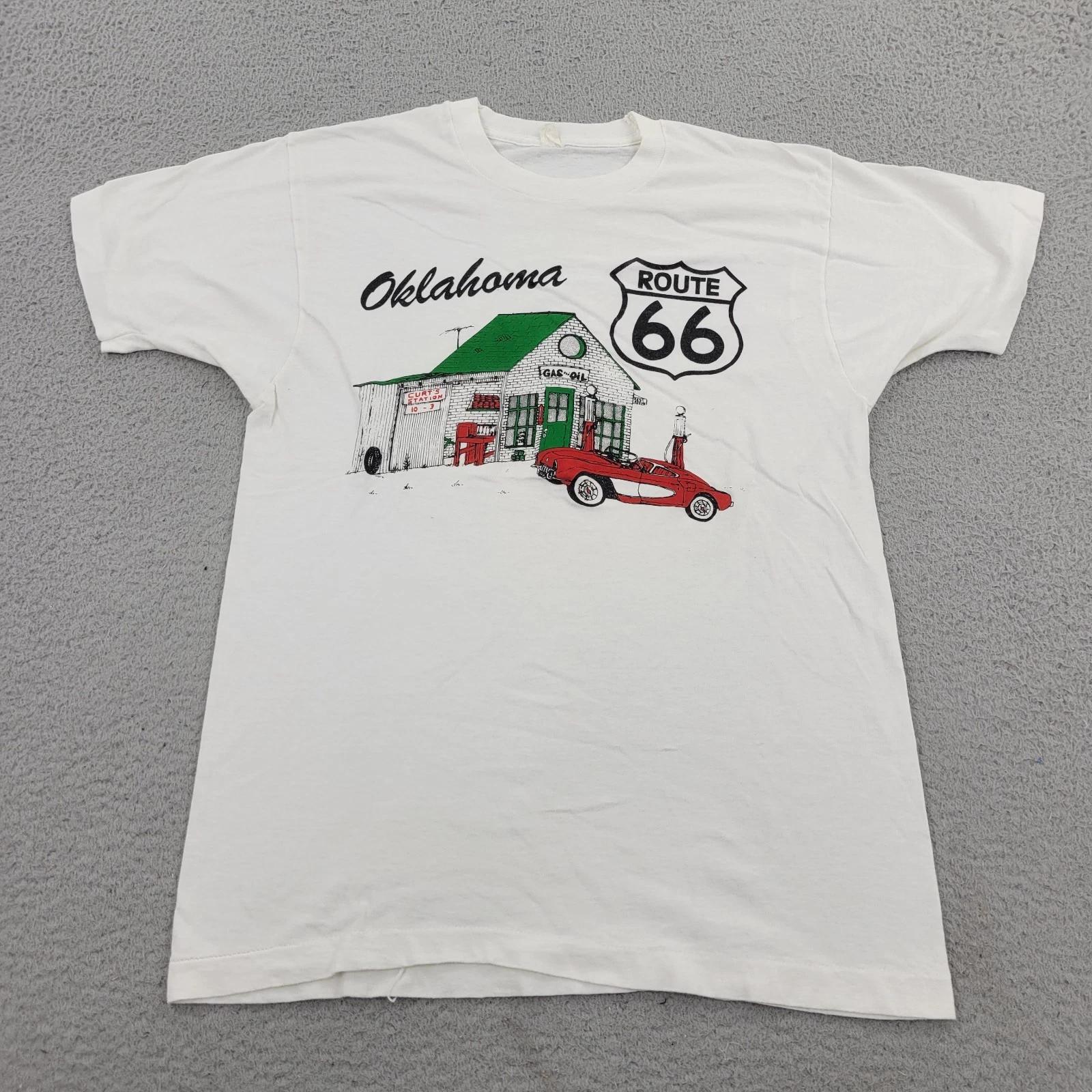 

Oklahoma Route 66 Shirt Mens Small White Short Sleeve 4XL