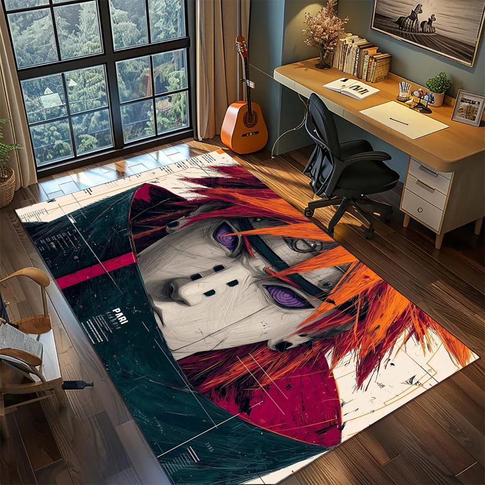 Naruto Home Indoor Big Size Floor Mat, Non Slip Washable Rug Carpet Gamer Room Bedroom Decor.-TING
