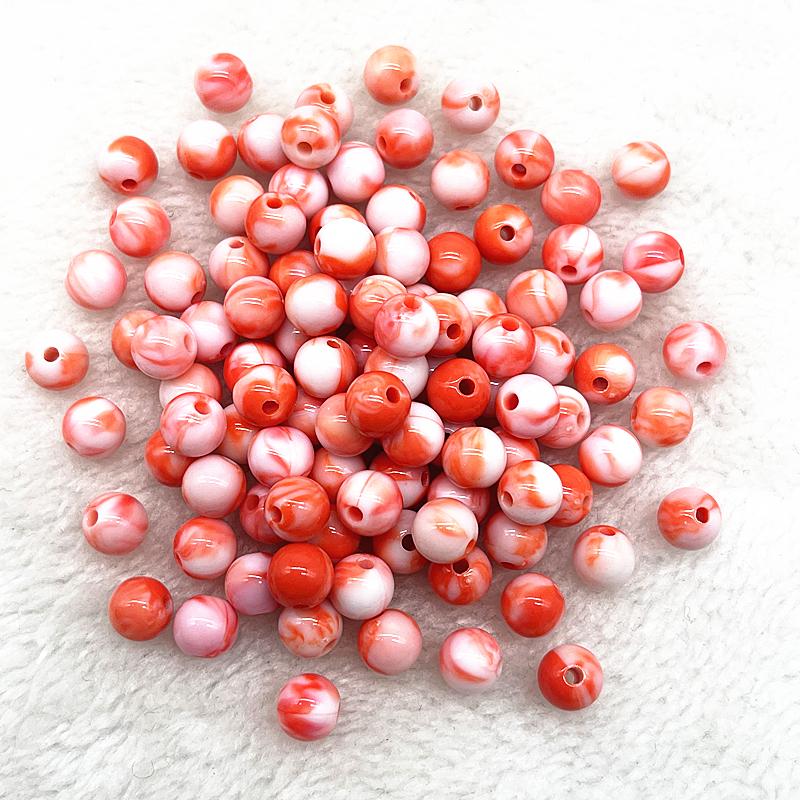 6/8/10/12mm Round Charms Acrylic Beads Loose Spacer Beads for Jewelry Makeing DIY Handmade Bracelet Necklace