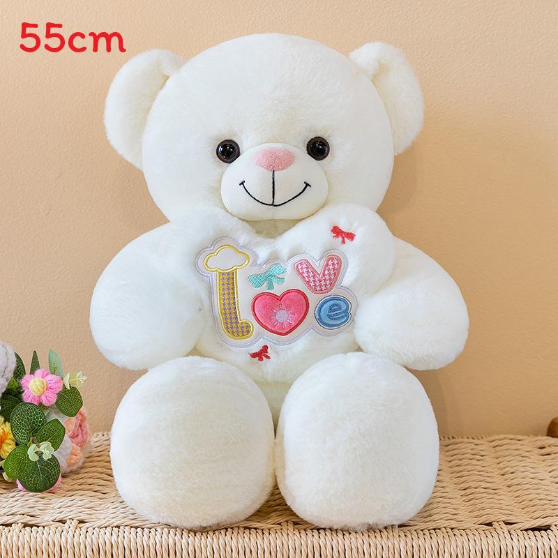 Love Heart Bear Plush Toy With Soft Pp Cotton For Gift Giving And Bed Decoration