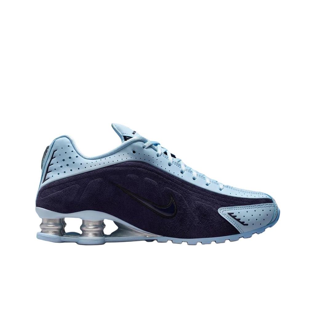 Nike Shox R4 Fashion Comfortable Breathable Running Shoes Women Sneakers Blue HQ7739-500