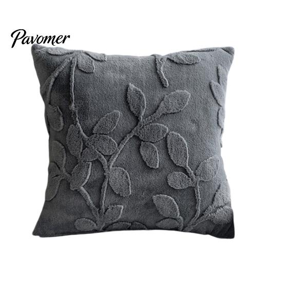 Anti-static Pillowcase Plush Jacquard Pillow Cover, 3D Embossed Solid Color Cushion Case, 17.7 x17.7 Inch Anti-Static Soft Throw Modern Cozy