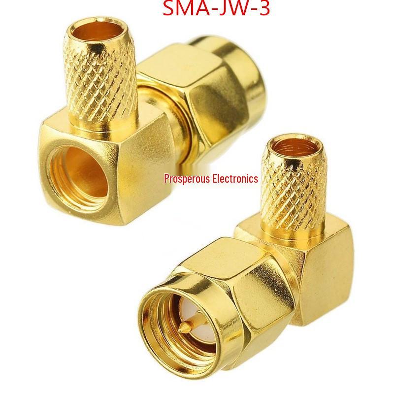 SMA-JW-3 Male Right Angle Coaxial RF Connector for RG58/LMR195 Wire
