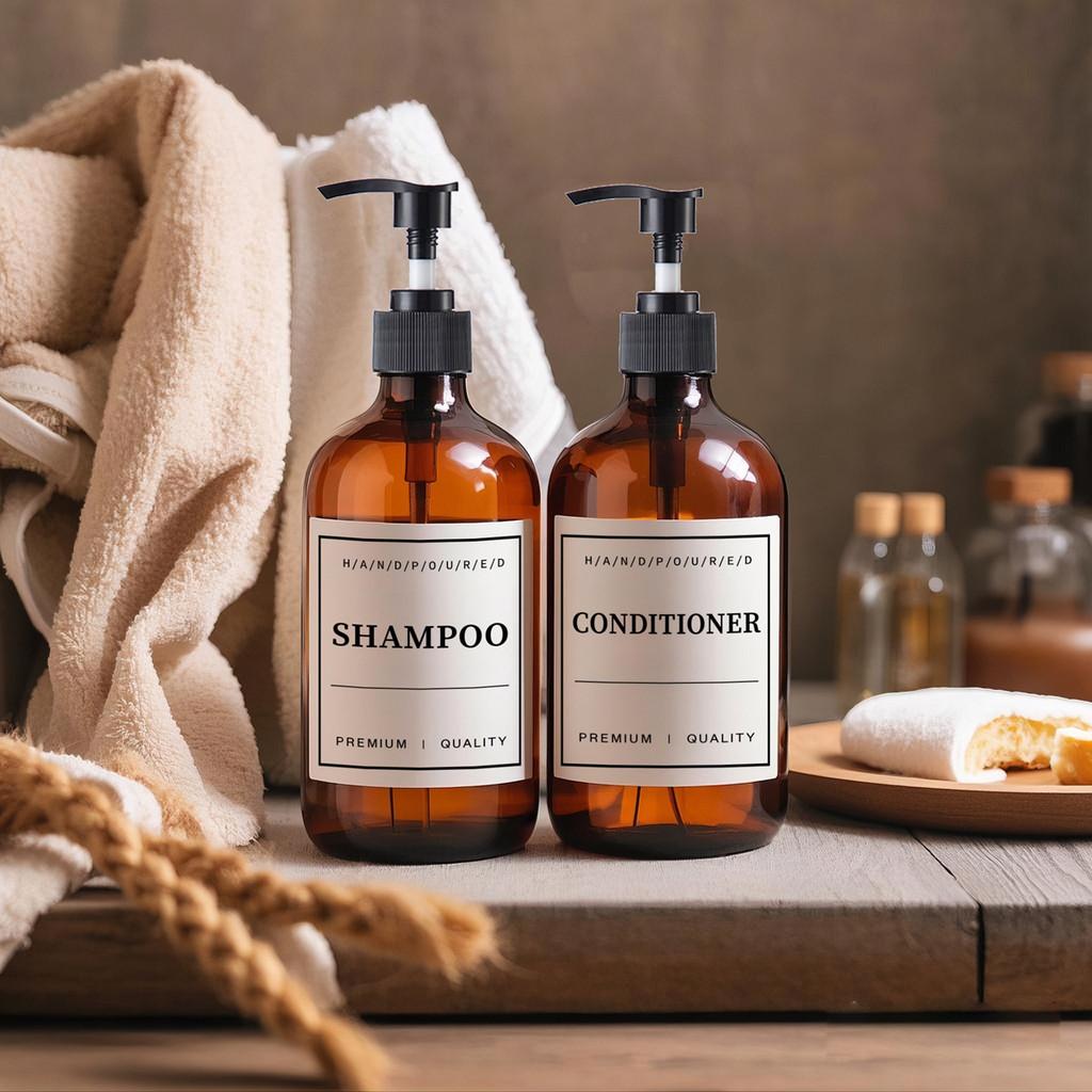 500ml Seifenspender mit Etiketten Handpumpflasche Kunststoff Leer Kosmetischer Flüssigkeitsbehälter HANDSEIFE/ GESCHIRRSEIFE/ KÖRPERWASCHMITTEL