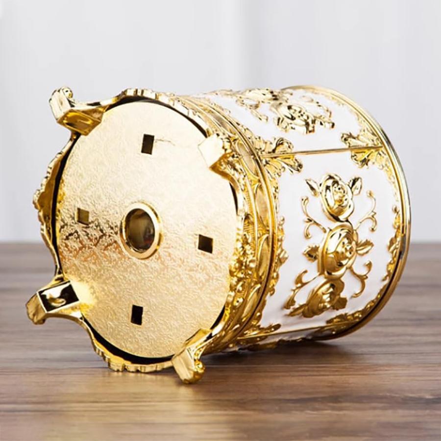 Vintage Europäische Rosen Taschentuchboxhalter Zylindrische Papierentnahme Zuhause el Badezimmerdeko Einzelrollen Aufbewahrungsorganizer