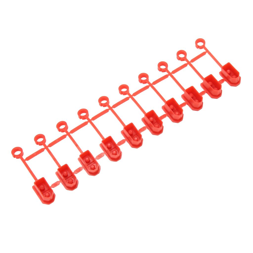 1 Strip 10Pcs XT60 Plug Connector Caps Rubber Terminal Dustproof Protection Cover for RC Lithium Battery Red