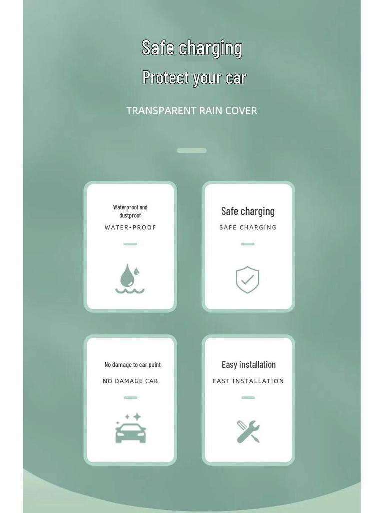 Electric Vehicle Charging Port Waterproof Rain Protection Cover