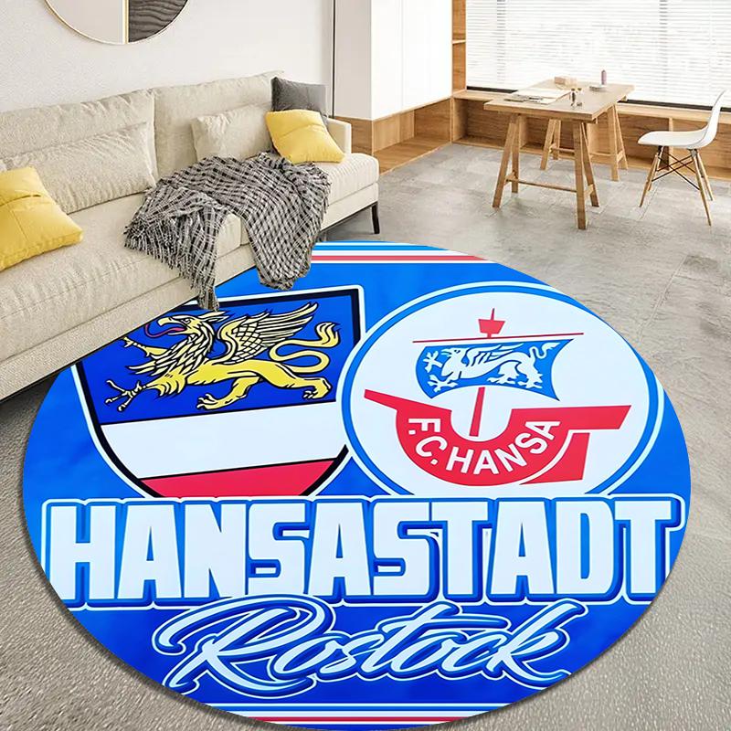 

Fc Hansa Cool Round Area Rug,Carpet Rug for Living Room Bedroom Sofa Playroom Decor,Non-slip Floor Mat Q0013 100cmx100cm