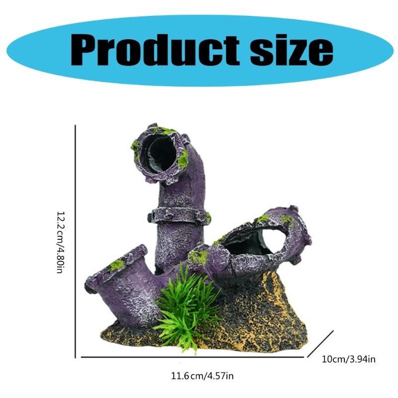 Aquariums Landscape Water Pipe Resins Aquariums Decorations Art Crafts Terrarium Habitat Ornaments Photo Props