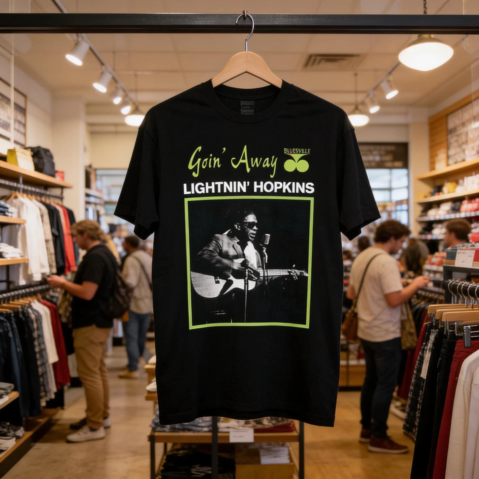 Lightnin Hopkins Goin Away album BLACK T-shirt Unisex All sizes 2XL