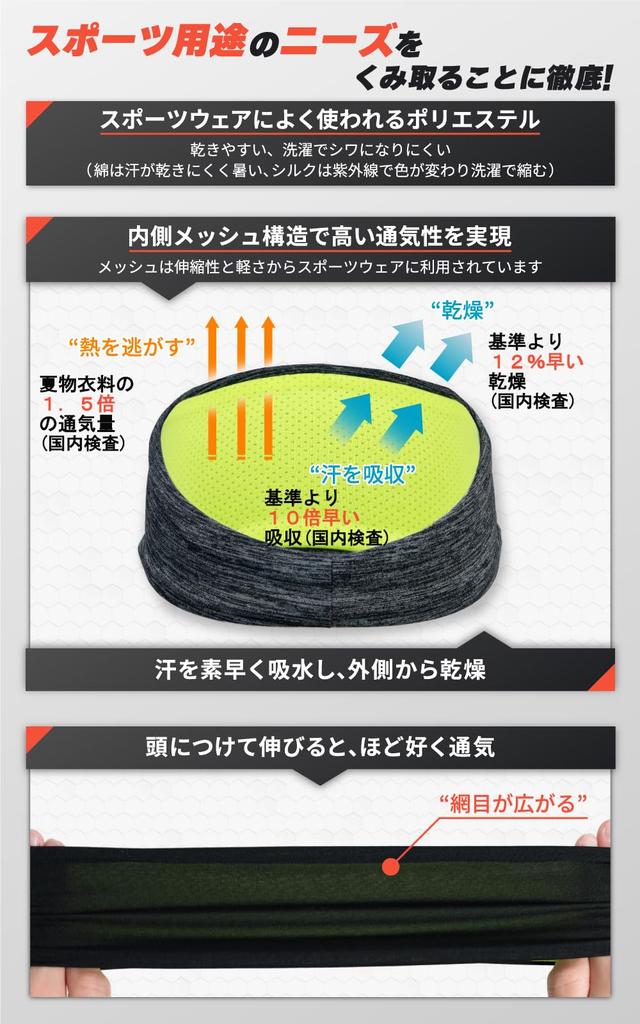 ONE MORE LIFE to Meet JIS Standards for and Quick Hairband to Machine Passed Washability Test to the Stretchy Fit Sweatproof Headband for Sports and