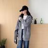 Lazy wind V-neck sweater jacket women's clothing autumn and winter new loose simple casual knitted cardigan jacket women